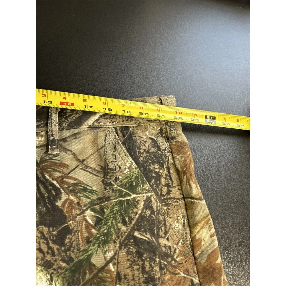 Realtree Men's 44 X 32 Cargo Hunting Pants Tie Hem 6 Pocket Cotton Blend Outdoor